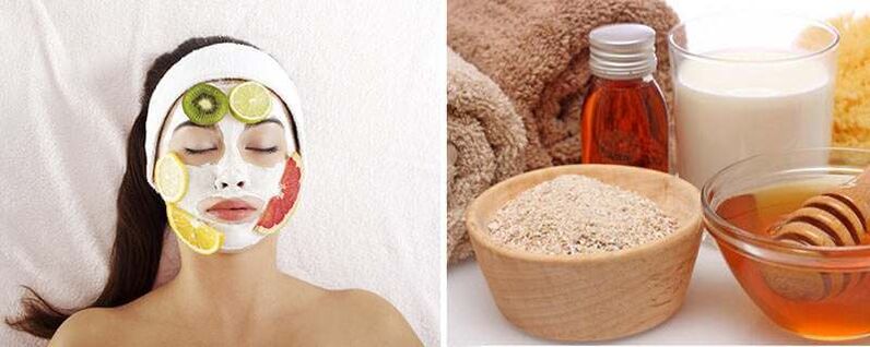 mask with oatmeal and rejuvenating honey